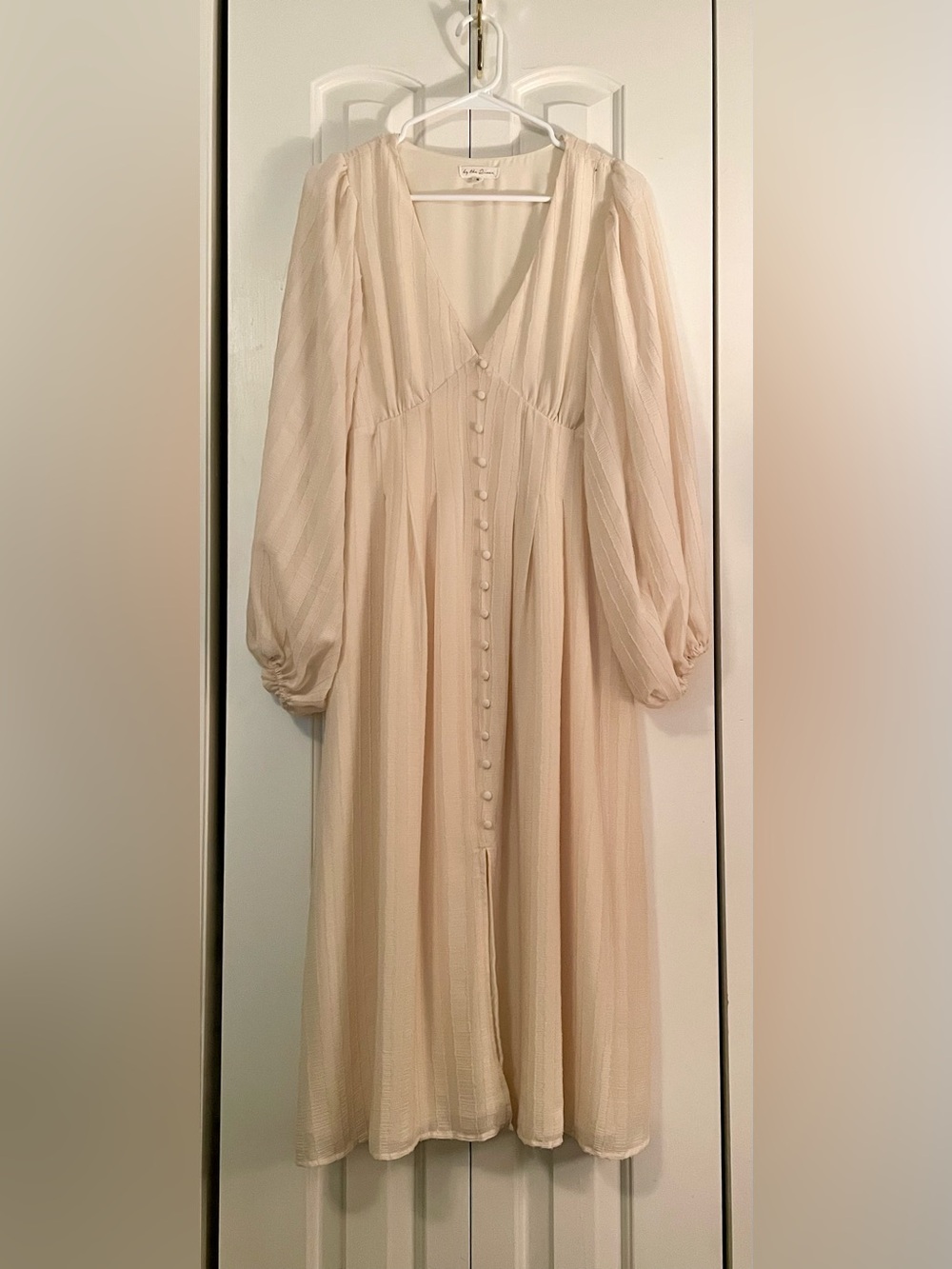 By The River Cream Cottagecore Midi Dress
